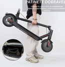 Patinete Elétrico 350w Dobrável Adulto Preto Com Display Lcd, Freio Elétrico, Velocidade De 25km/h E Suporte Até 120kg