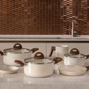 Conjunto de Panelas 8 Peças Ceramic Life Smart Plus Vanilla – Brinox - PROMOÇÃO POR TEMPO LIMITADO