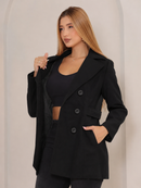 Casaco Sobretudo Feminino de Lã Batida Forrado Premium –❄️ Promoção inverno ❄️