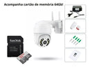 Kit Câmera Ip Icsee Hd 1080p Com Cartão De Memória 64gb Cor Branco
