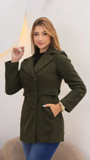 Casaco Sobretudo Feminino de Lã Batida Forrado Premium –❄️ Promoção inverno ❄️