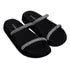 Sandalia Papete Moleca Feminina Tiras Strass Flatform Macia