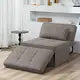 Sofá cama de linho respirável com encosto ajustável, cadeira conversível moderna, sofá-cama multifuncional, dobrável otomano, 4 em 1